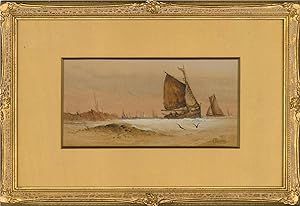 H. Flyremte - Early 20th Century Watercolour, Boats of the Shore