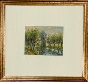 F. Martinus Hulk (fl.1890-1920) - Early 20th Century Watercolour, A Country View