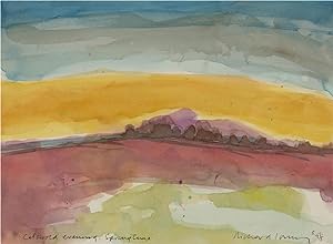 Richard J.S. Young - 1998 Watercolour, Cotswold Evening, Springtime