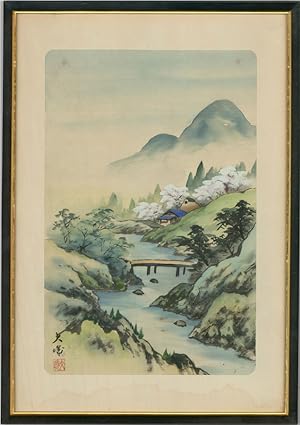 20th Century Gouache - Spring In The Himalayas