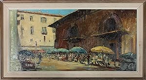 Phyllis Morgans RGI (1911-2001) - 20th Century Oil, Italian Street Market