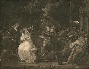 E. Scott after T. Stothard - c.1793 Engraving, Driving off Comus and his Spirits