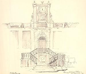 Peter Harvey - 1966 Graphite Drawing, Bishop's Palace