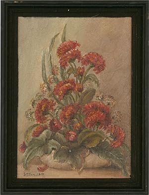 G. M. Jamieson - Signed Mid 20th Century Oil, Red Flowers