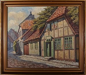 Valdemar Albertsen (1868-1954) - Danish School Early 20th Century Oil, Cottage