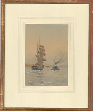 D. Martin - Signed Edwardian Watercolour, Off the Coast