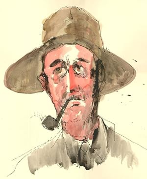 Peter Collins ARCA - 20th Century Watercolour, Red Faced Man