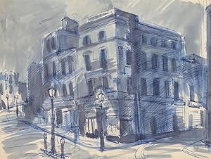 Peter Collins ARCA - 20th Century Watercolour, The Street Corner