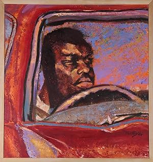 Clifford Hanley (1948-2021) - Framed 1994 Oil, Purple Heat
