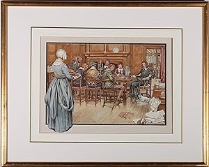 Stuart Barker - 1929 Watercolour, Let The Feast Begin