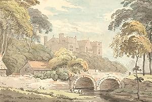 John Lester Freeman - 1786 Hand Coloured Etching, View Of Fountains Abbey