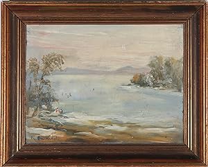 BjÃ rn Smith-Hald (1883-1964) - Mid 19th Century Oil, The Vast Lake