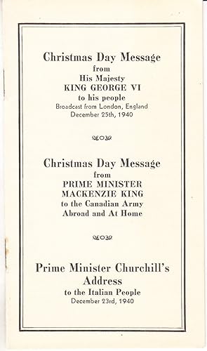 Christmas Day Message from His Majesty King George VI to His People Broadcast from London, Englan...