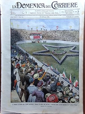 La Domenica del Corriere 2 Maggio 1915 WW1 Natale Roma Colonie Lago Scanno Russi