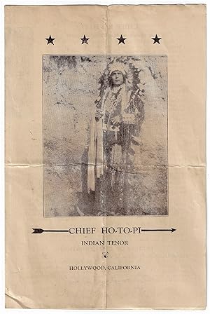 Chief Ho-To-Pi, Indian Tenor, Hollywood, California