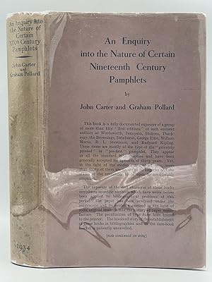 An Enquiry into the Nature of Certain Nineteenth Century Pamphlets [FIRST EDITION]
