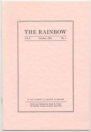 THE RAINBOW. Vol. 1, No. 1. October, 1921.