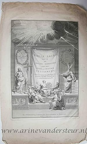 Antique title page | Biblia Sacra, published 1732, 1 p.