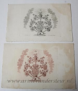 [Two Antique prints, engravings] The Seven Provinces under Willem V (Zeven provinciën onder Wille...