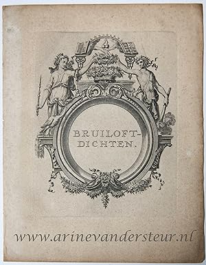 [Antique title page, ca. 1700] BRUILOFT-DICHTEN, published ca. 1700, 1 p.