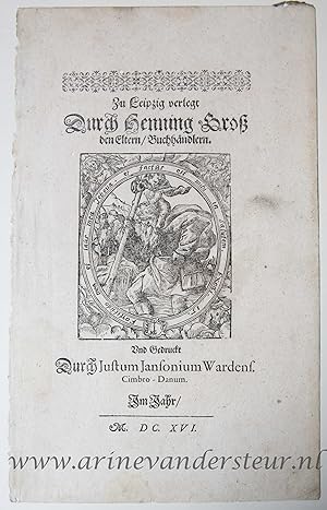 [Antique title page (colophon), 1616] Ein new sehr nützlich Königlich Bergkbuch., published 1616,...