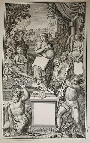 [Antique title page, ca. 1718] Allegorical frontispiece (frontispice, boekillustratie), published...