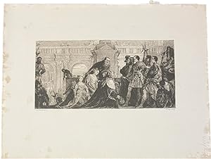 [Antique print, etching, 1869-1870] The family of Darius before Alexander after Paolo Veronese / ...
