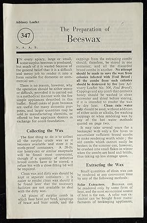 The Preparation of Beeswax (Advisory Leaflet 347)