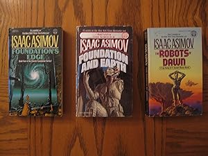 Trio Lot of Three (3) Isaac Asimov Del Rey Paperbacks, including: Foundation's Edge; Foundation a...