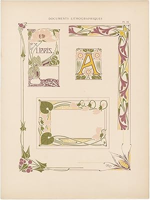 Original Documents Lithographiques design sheet, plate 16