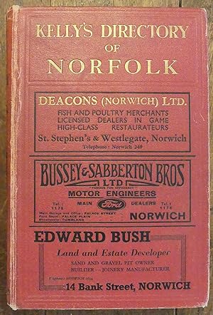 Kelly's Directory of Norfolk (with Coloured Map) 1937