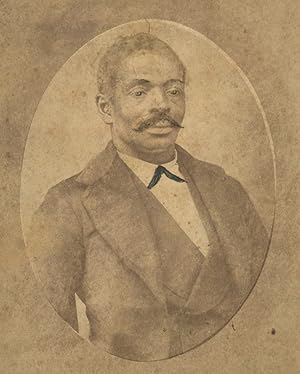 Cabinet Card Reproduction of an Earlier Photograph of an African-American Man, c. 1880s-1890s