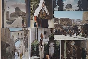 Seven Hand-Colored Photographs of Subjects and Architecture in Jerusalem, c. 1890s-1920s
