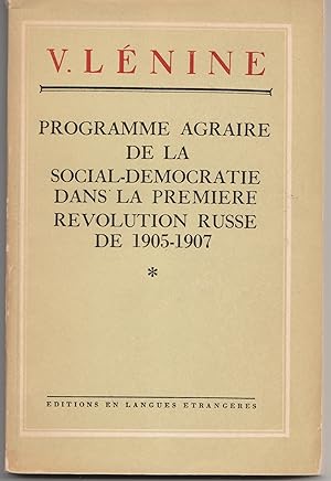 Programme agraire de la Social-démocratie dans la première révolution russe de 1905-1907