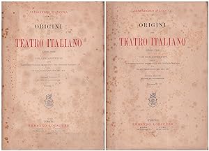 Origini del teatro italiano - Libri tre con due appendici sulla rappresentazione drammatica del c...