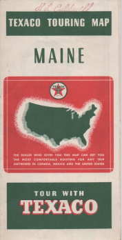 Texaco touring map : Maine with sectional map of adjacent states; 1938