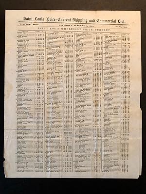 Saint Louis Price-Current Shipping and Commercial List. Vol. VI - No. 1