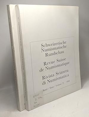 Revue Suisse de Numismatique / Rivista Svizzera di Numismatica / Schweizerische Numismatische Run...