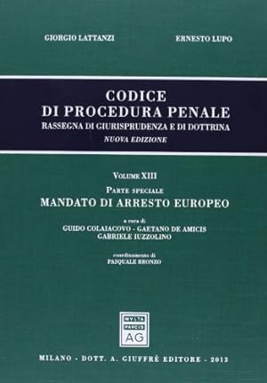 Codice Di Procedura Penale. Vol. 13, parte speciale: mandato di arresto europeo