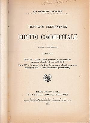 Trattato elementare di Diritto Commerciale, vol. 2°