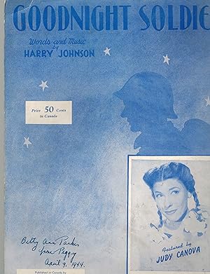 Good Night Soldier - Judy Canova Cov er - Vintage Sheet Music
