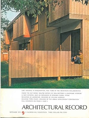 Architectural Record, n. 9, september 1972. Building Types study: Housing for the urban development.