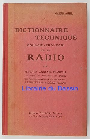 Dictionnaire technique Anglais-Français de la radio