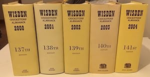 2000 - 2004 Wisdens, HBs & DJs (Set of 5)-Free P&P- 8/10s