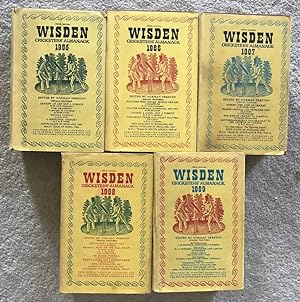 1965 - 1969 Wisdens, HBs & DJs (Set of 5)-Free P&P- Poor