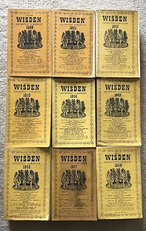 Wisden Linen Set 1950 - 1958 (9 Books)