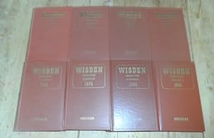 1974 - 1981 Wisdens, HBs No DJs (Set of 8)