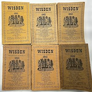 1941 - 1946 Wisdens, Linen Set (Set of 6) - 7/10s
