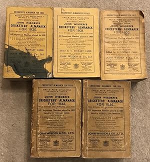 1930 - 1934 Wisden Paperbacks (5 books , some issues)