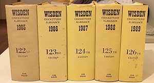 1985 - 1989 Wisdens, HBs & DJs (Set of 5) - Free P&P - 8/10s
